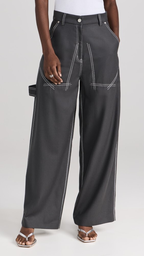 

Брюки Stella McCartney Flannel, угольный