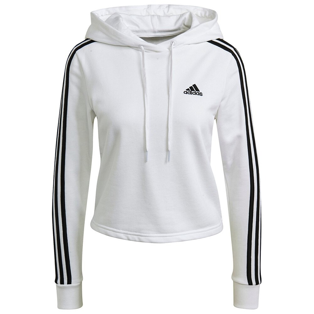 

Худи adidas Sportswear 3 Stripes FT Crop, белый