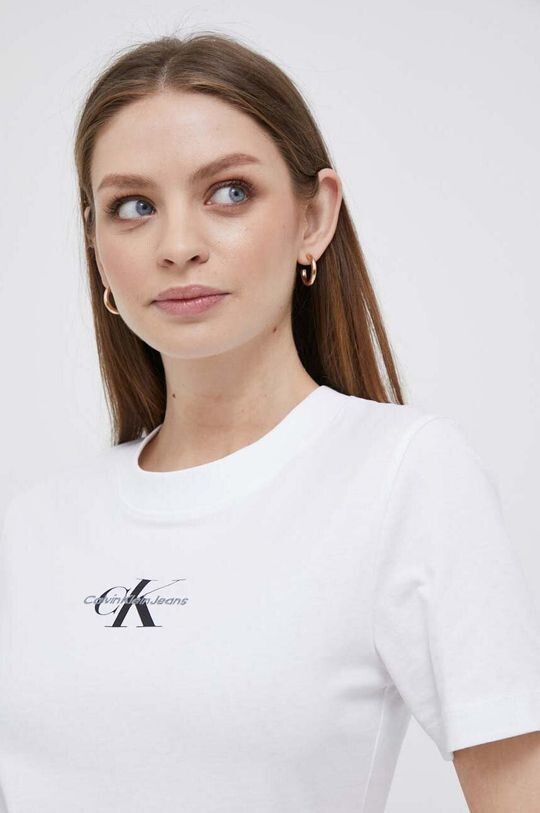 

Хлопковая футболка Calvin Klein Jeans, белый