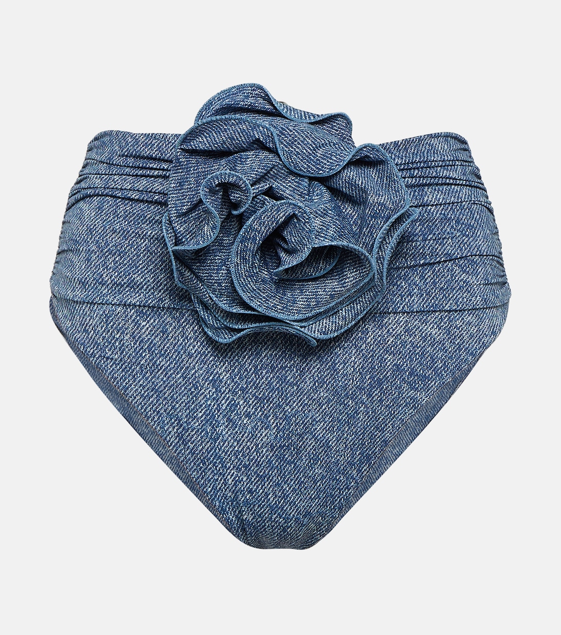 цена Плавки бикини Corsage с джинсовым принтом MAGDA BUTRYM, синий