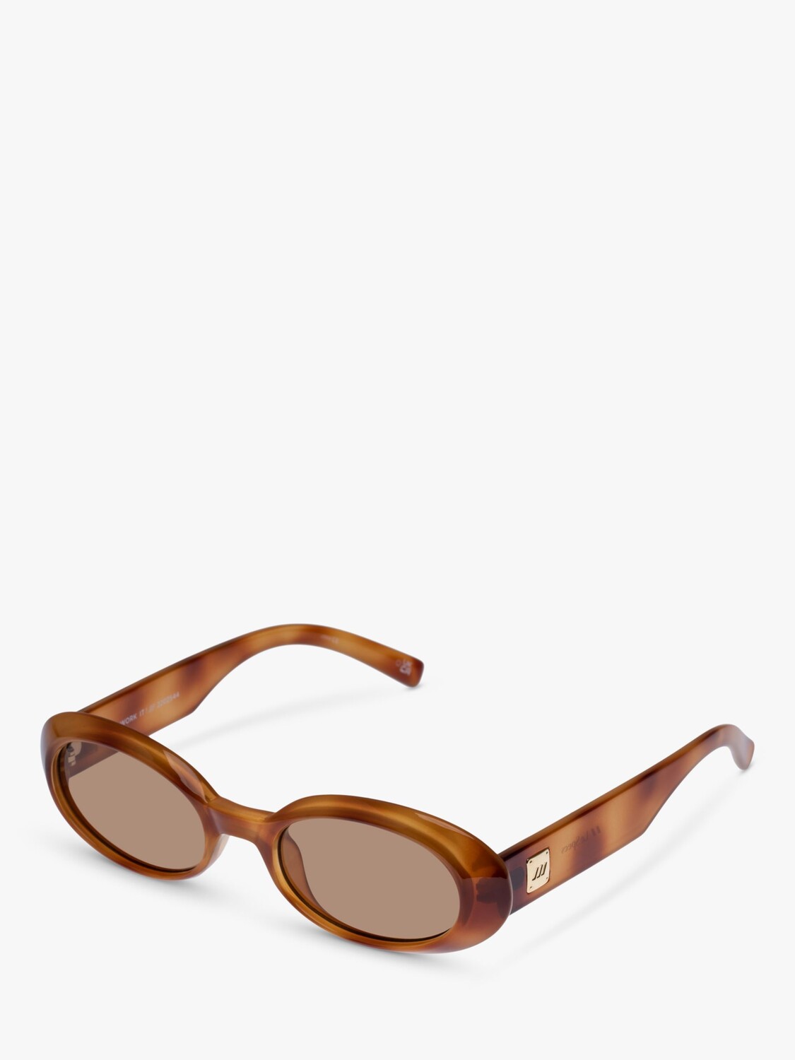 

L5000186 Женские овальные солнцезащитные очки Work It Le Specs, черепаховый/коричневый