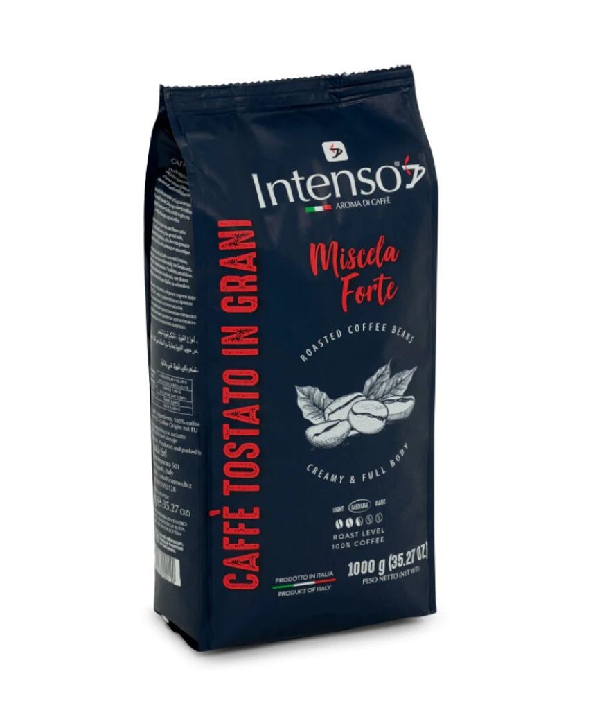 

1 кг Caffè in Grani Chicchi Intenso FORTE Итальянский кофе эспрессо в зернах Intenso International
