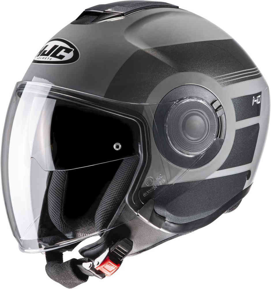 i40 Спина Реактивный шлем HJC, черный/серый