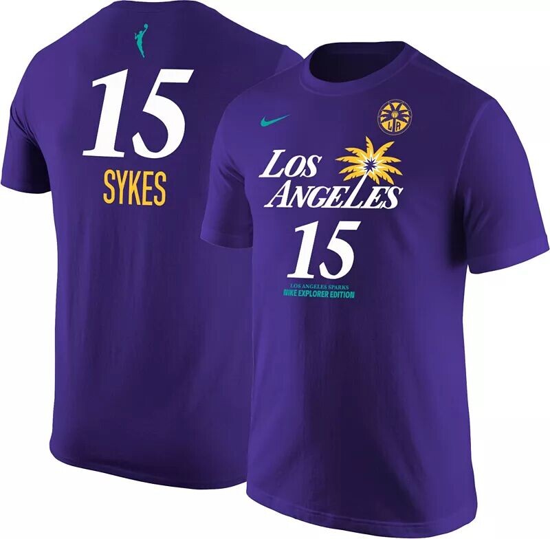 

Фиолетовая футболка Nike Adult Los Angeles Sparks Brittney Sykes #20