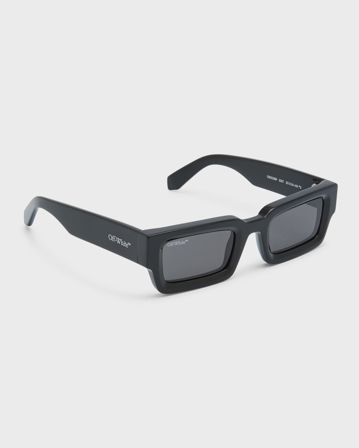 

Прямоугольные солнцезащитные очки Lecce из ацетата Off-White, цвет Black