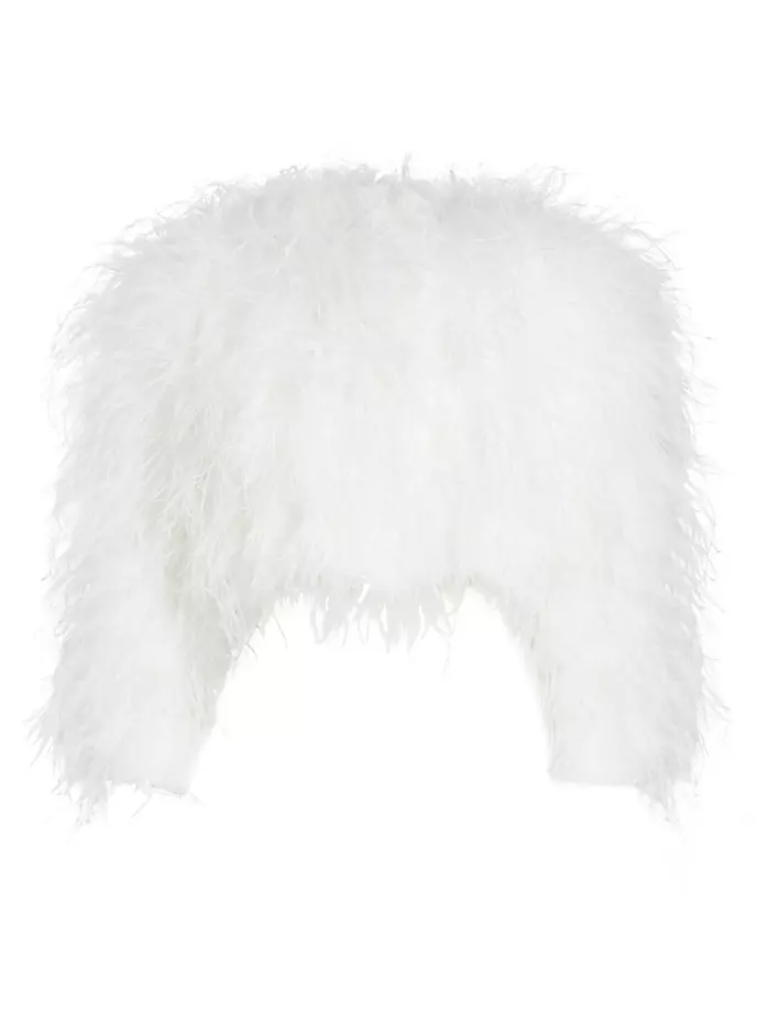

Свободная куртка Kidman с перьями Alice + Olivia, цвет off white