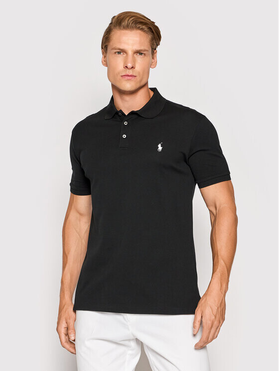 

Рубашка-поло узкого кроя Polo Ralph Lauren, черный