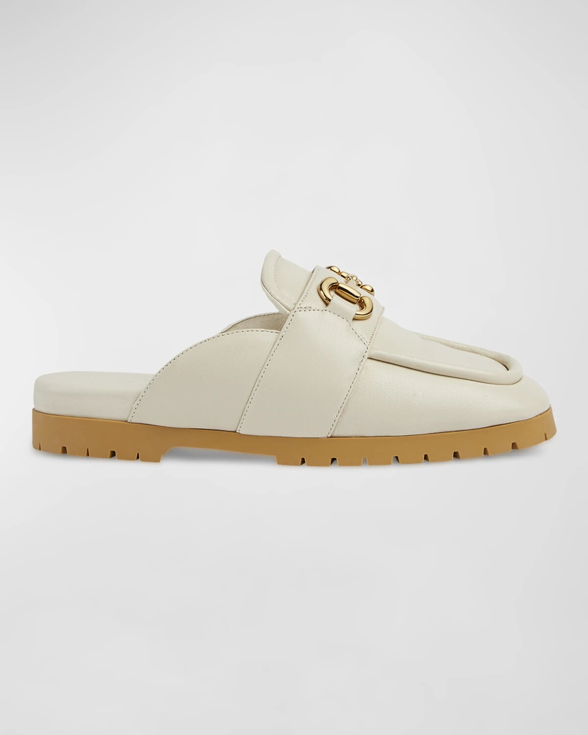 

Кожаные лоферы Airel Horsebit Gucci, цвет Ivory