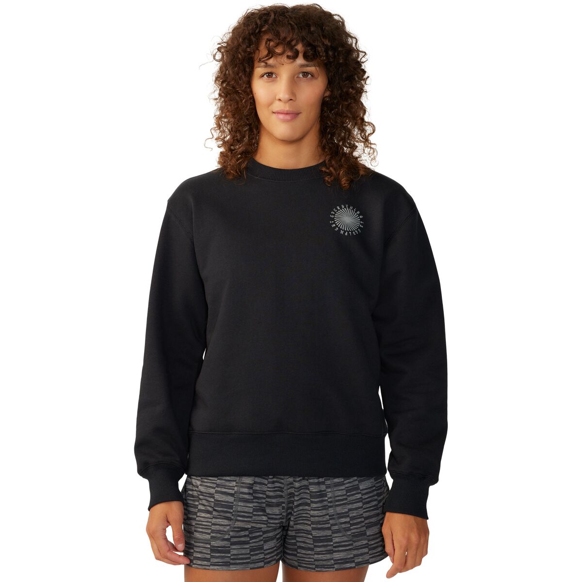 Толстовка со спиральным пуловером и круглым вырезом Mountain Hardwear, черный