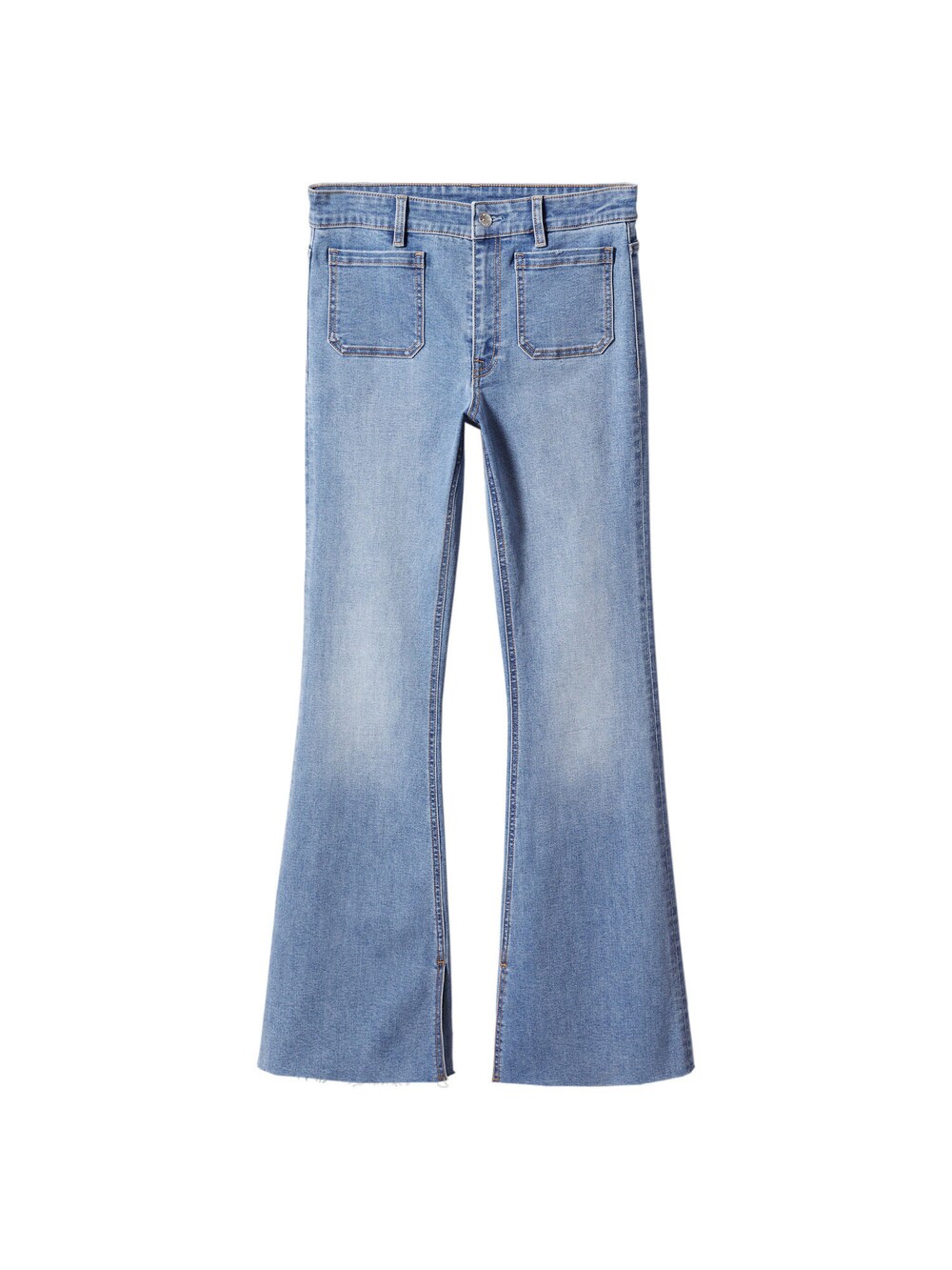 Расклешенные джинсы MANGO TEEN, синий