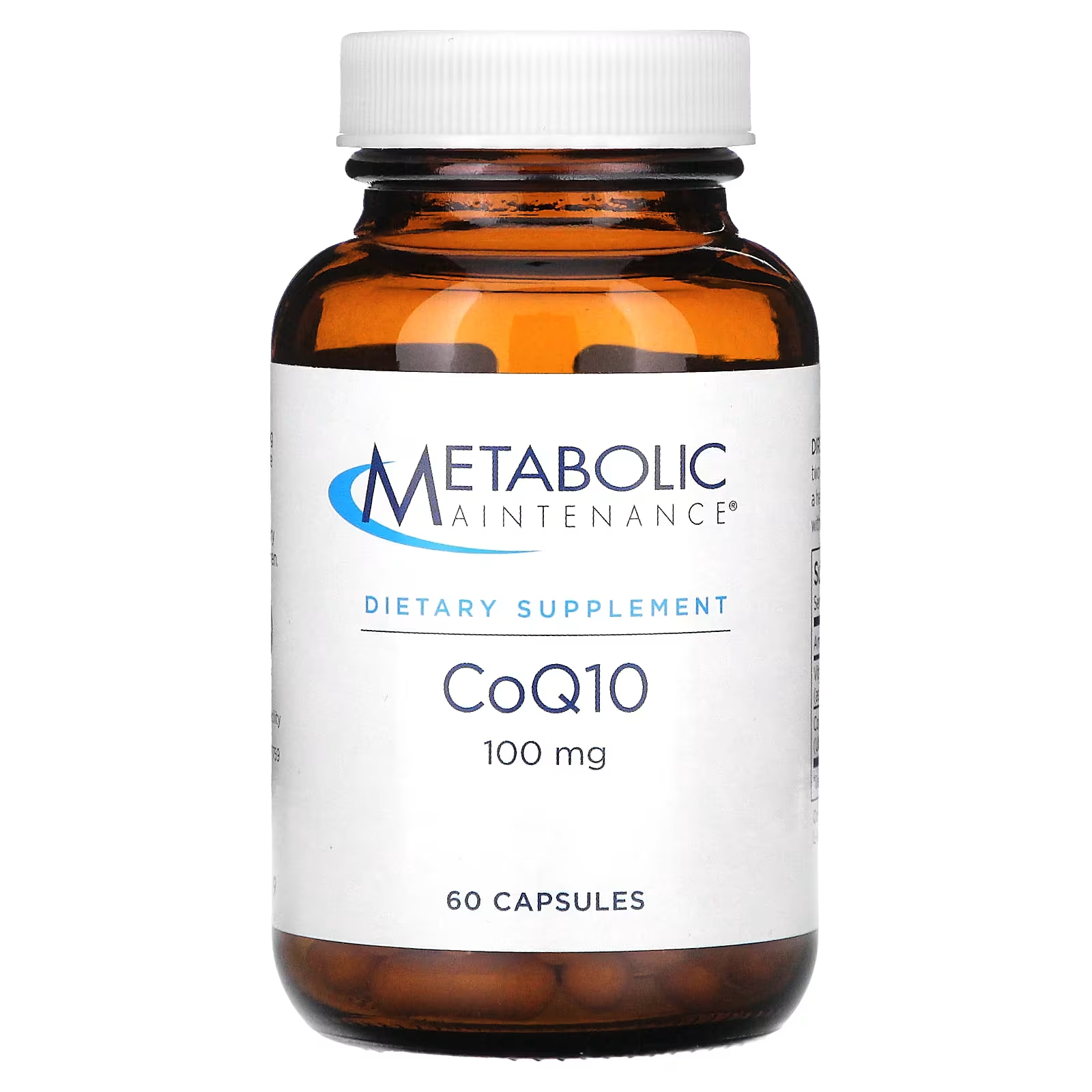 Пищевая добавка Metabolic Maintenance CoQ10, 60 капсул метаболическое обслуживание coq10 порошок апельсина 3 9 унции 110 г metabolic maintenance