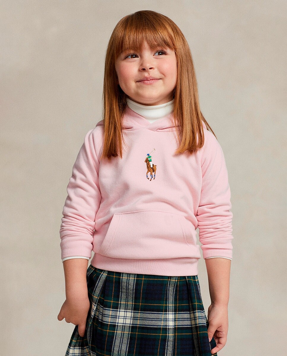 

Розовая толстовка для девочки Polo Ralph Lauren, розовый