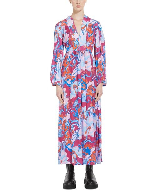 

Платье макси с принтом Oblio Weekend Max Mara, цвет Pink