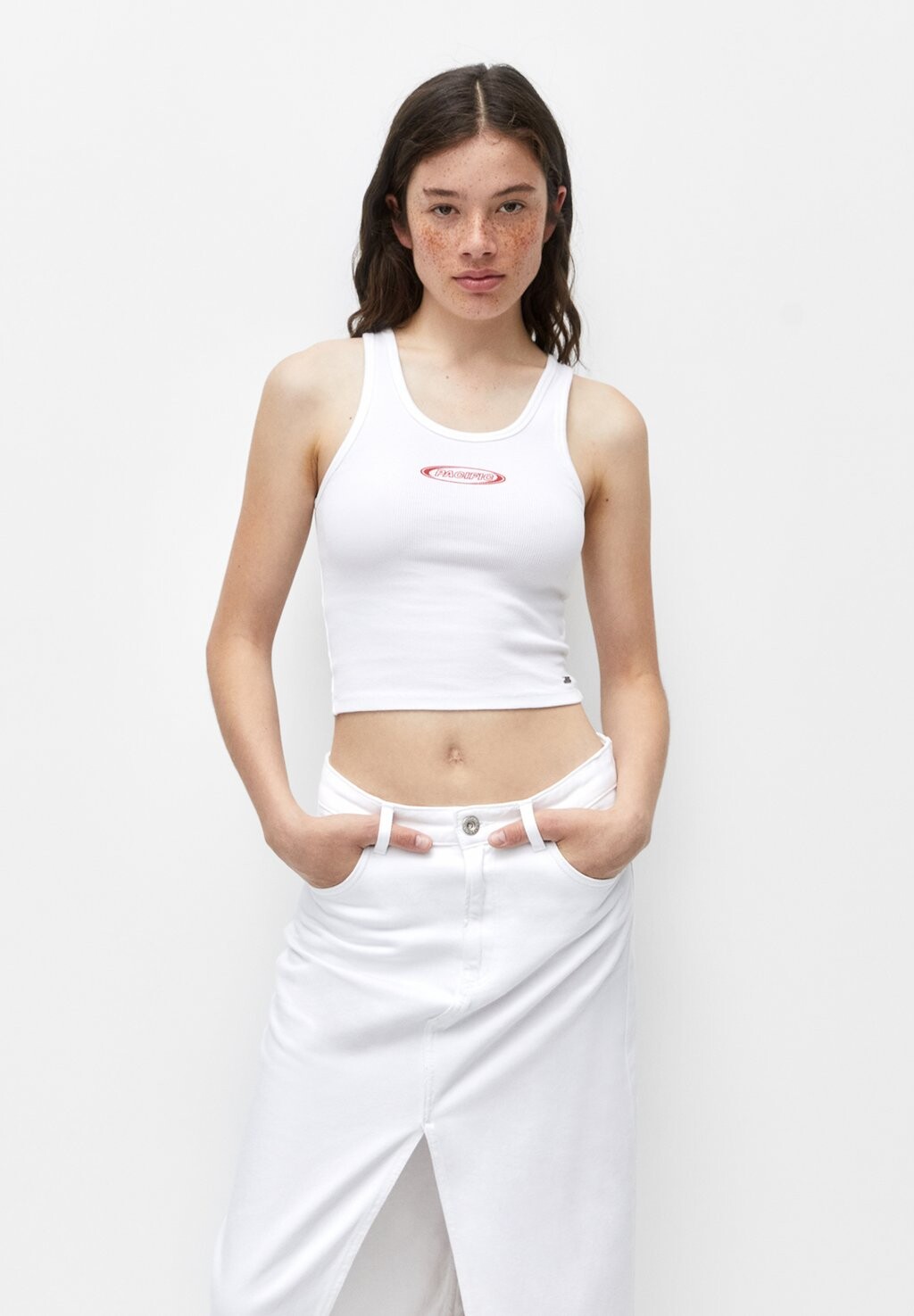 

Топ PULL&BEAR, белый