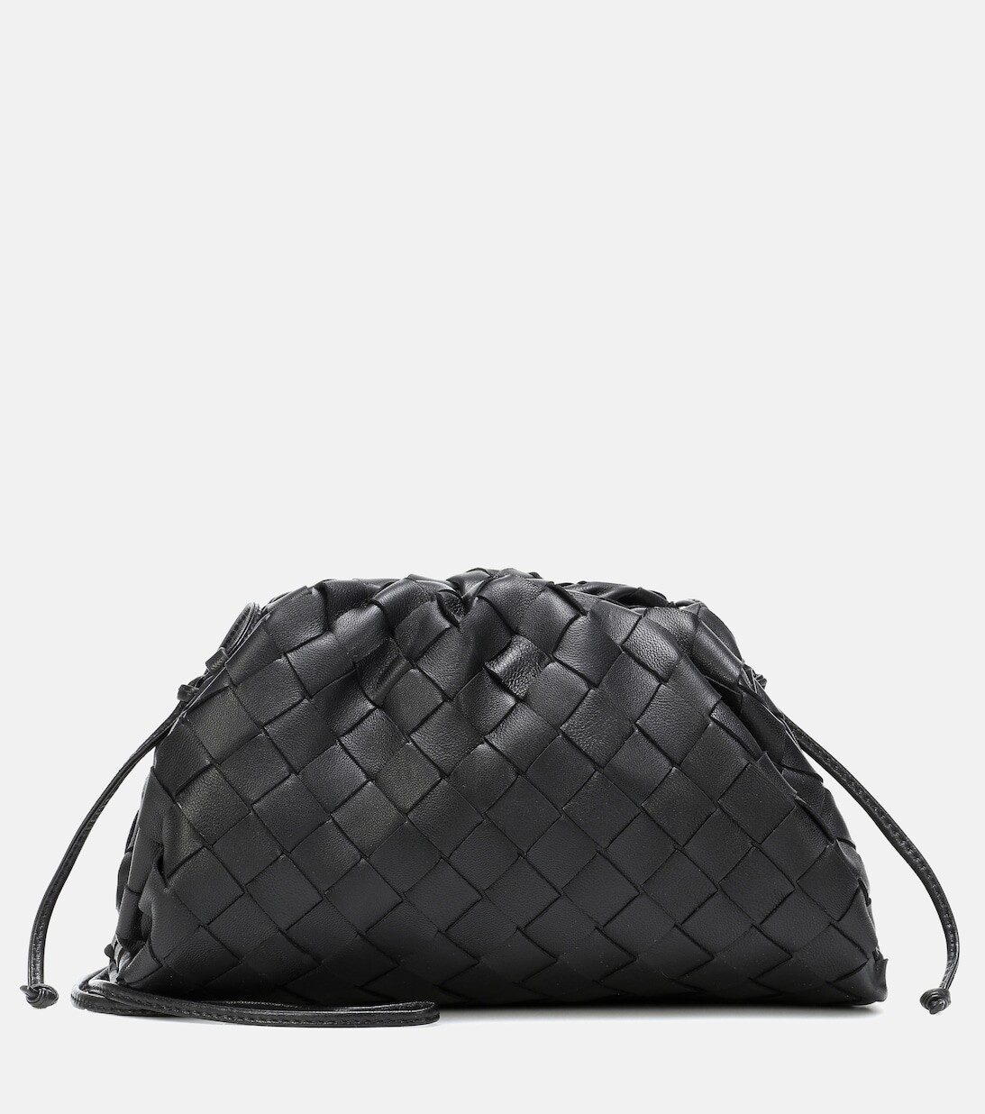

Мини-сумка через плечо из кожи intrecciato Pouch Bottega Veneta, черный