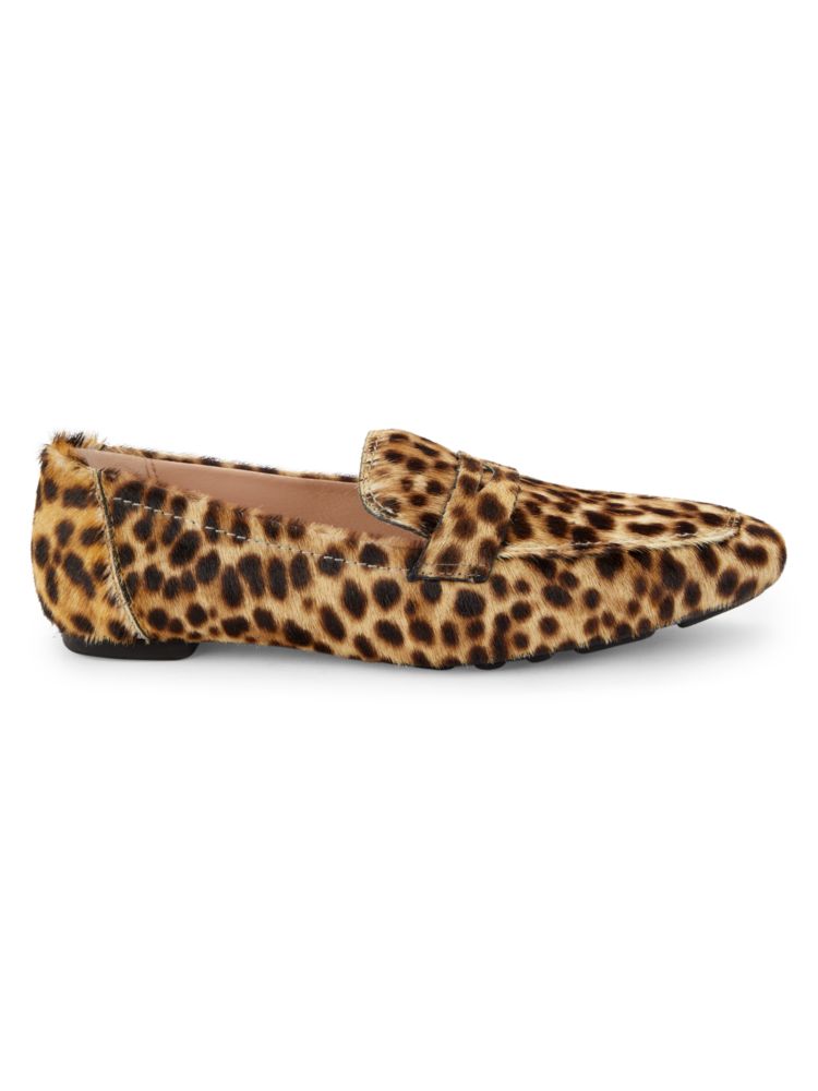 Пенни-лоферы из телячьего волоса с леопардовым принтом Stuart Weitzman, коричневый ботинки с леопардовым принтом stuart weitzman