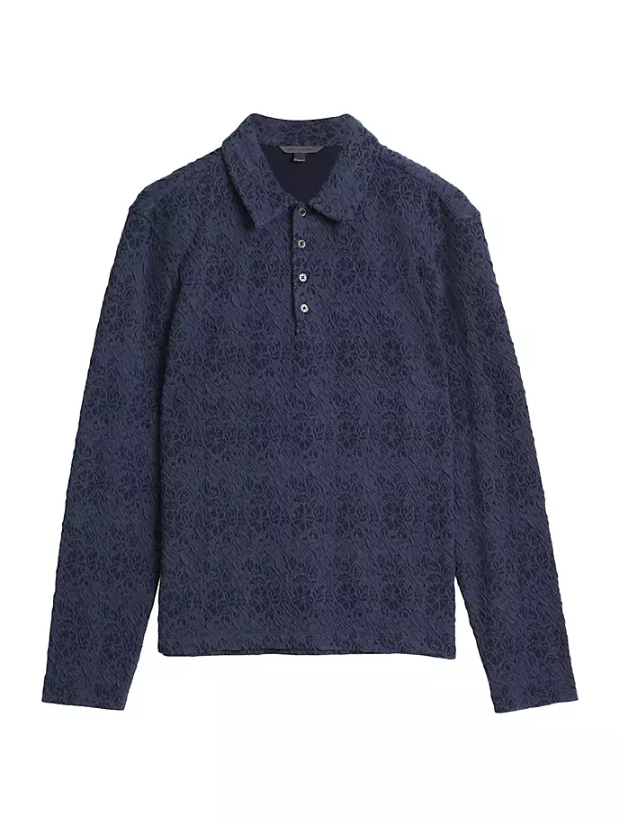 

Жаккардовая рубашка-поло Newport John Varvatos, цвет marine
