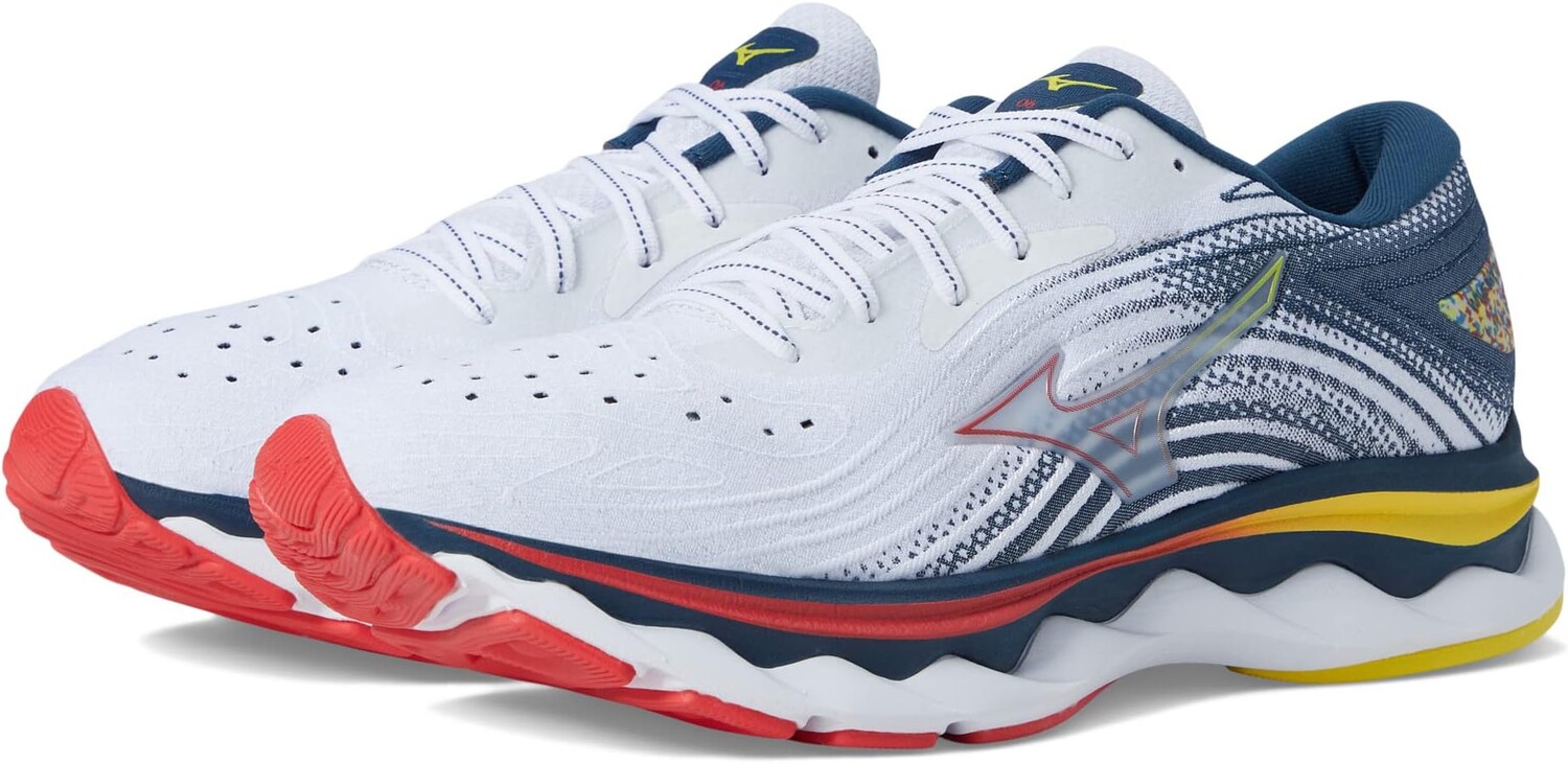 

Кроссовки Wave Sky 6 Mizuno, цвет White/Hibiscus, Белый