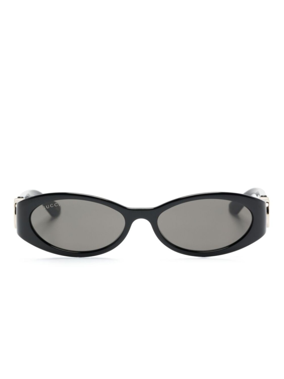 

Gucci Eyewear солнцезащитные очки в овальной оправе, черный