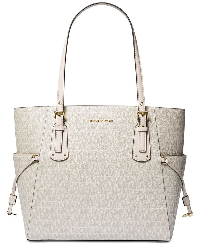 

Большая сумка-тоут с логотипом Voyager East West Michael Kors, белый