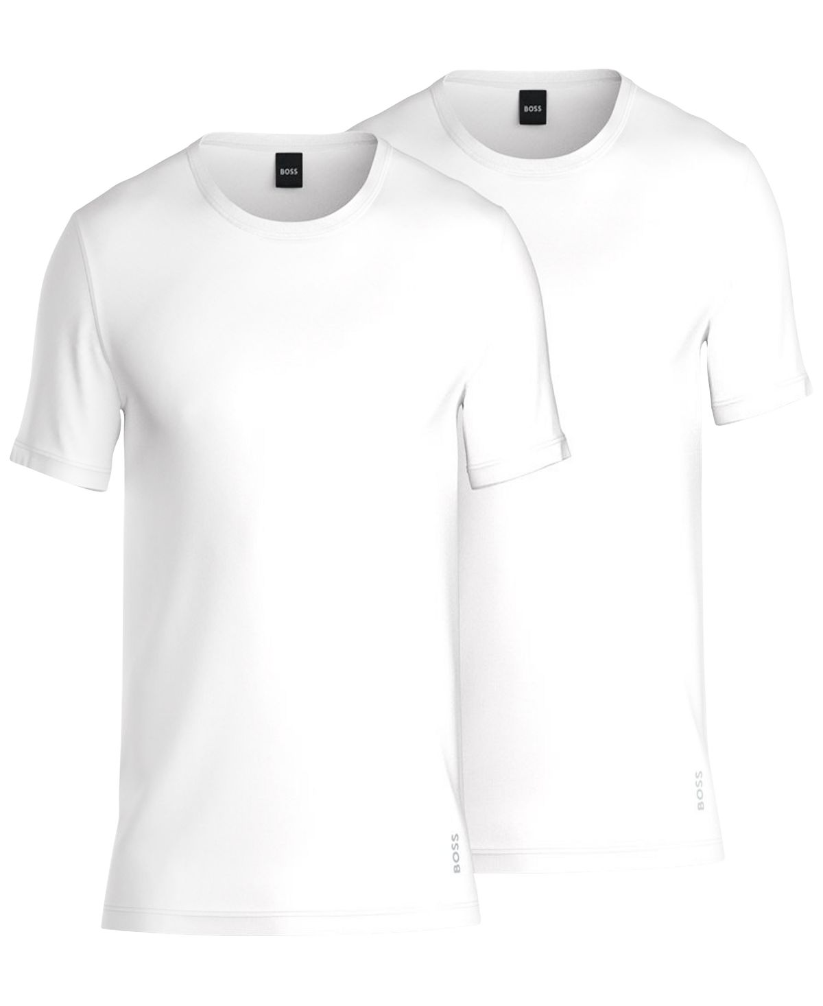 цена Мужские 2-комп. Современные однотонные футболки с круглым вырезом BOSS