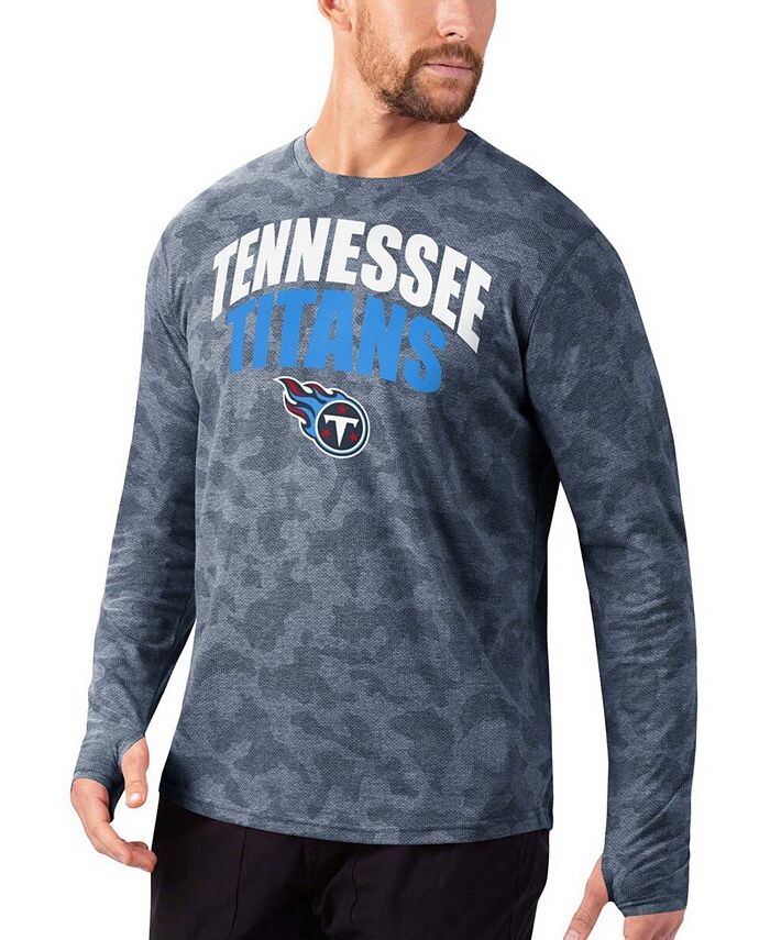 

Мужская темно-синяя футболка с длинным рукавом и камуфляжным принтом Tennessee Titans MSX by Michael Strahan, синий