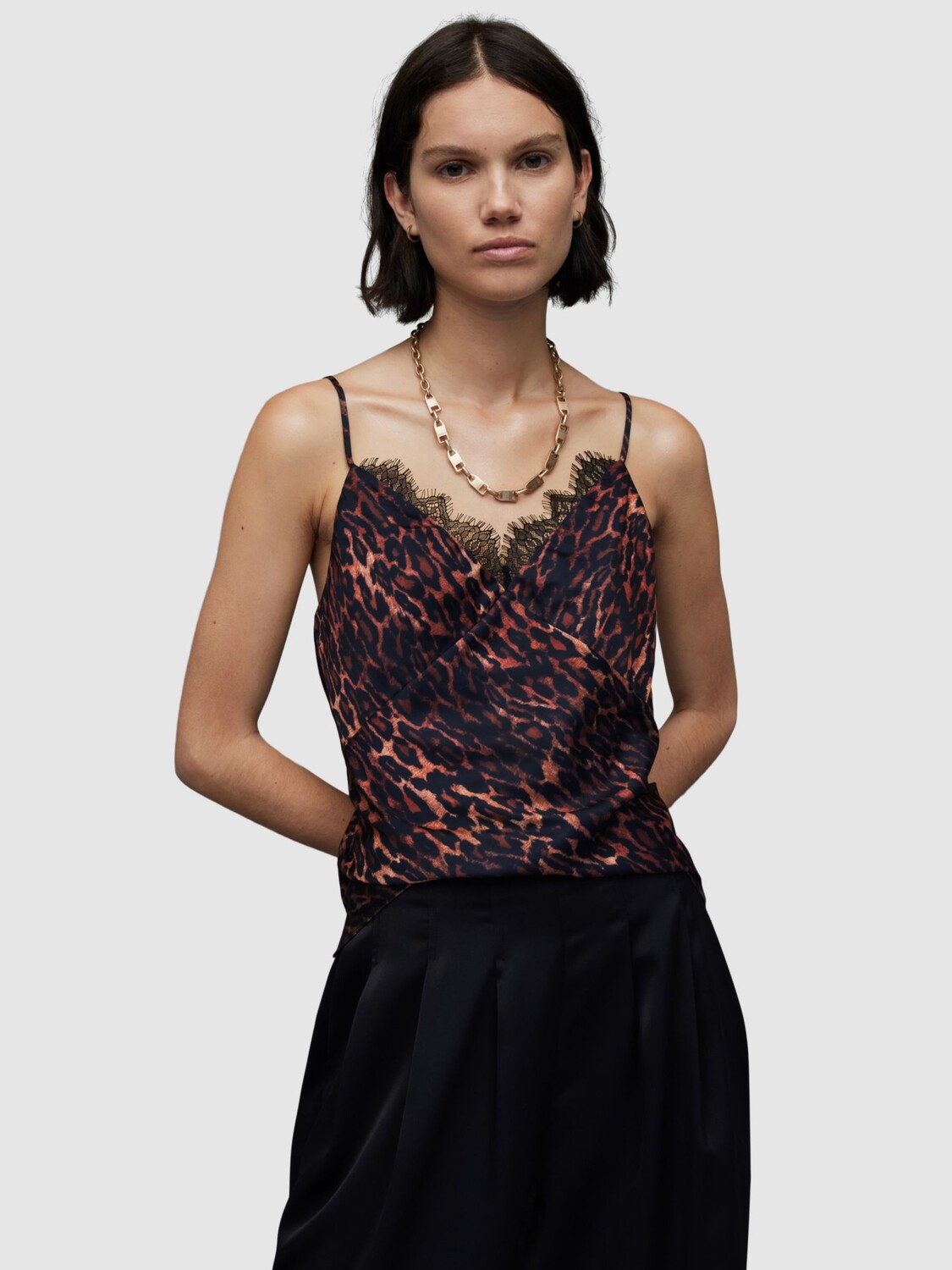 

Топ AllSaints Eldia Anita, Коричневый/Мульти