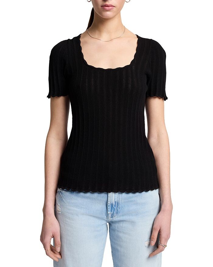 

Топ 7 For All Mankind с зубчатыми краями, черный
