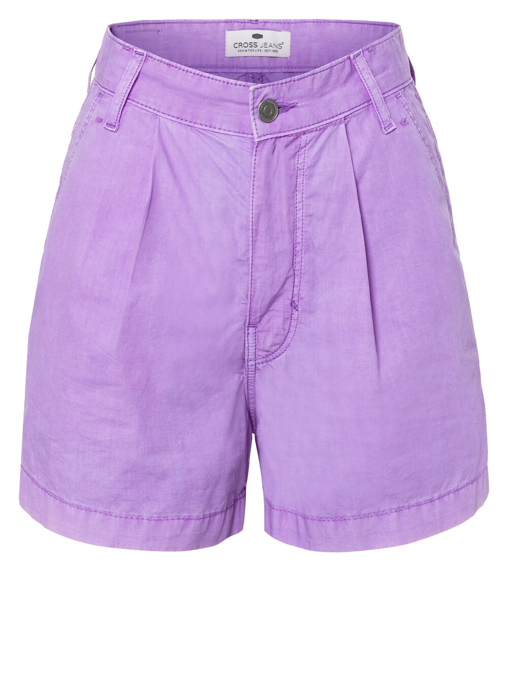 Обычные брюки со складками спереди , фиолетовый Cross Jeans