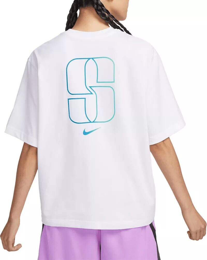 

Женская баскетбольная футболка Nike Sabrina Ionescu Boxy, белый