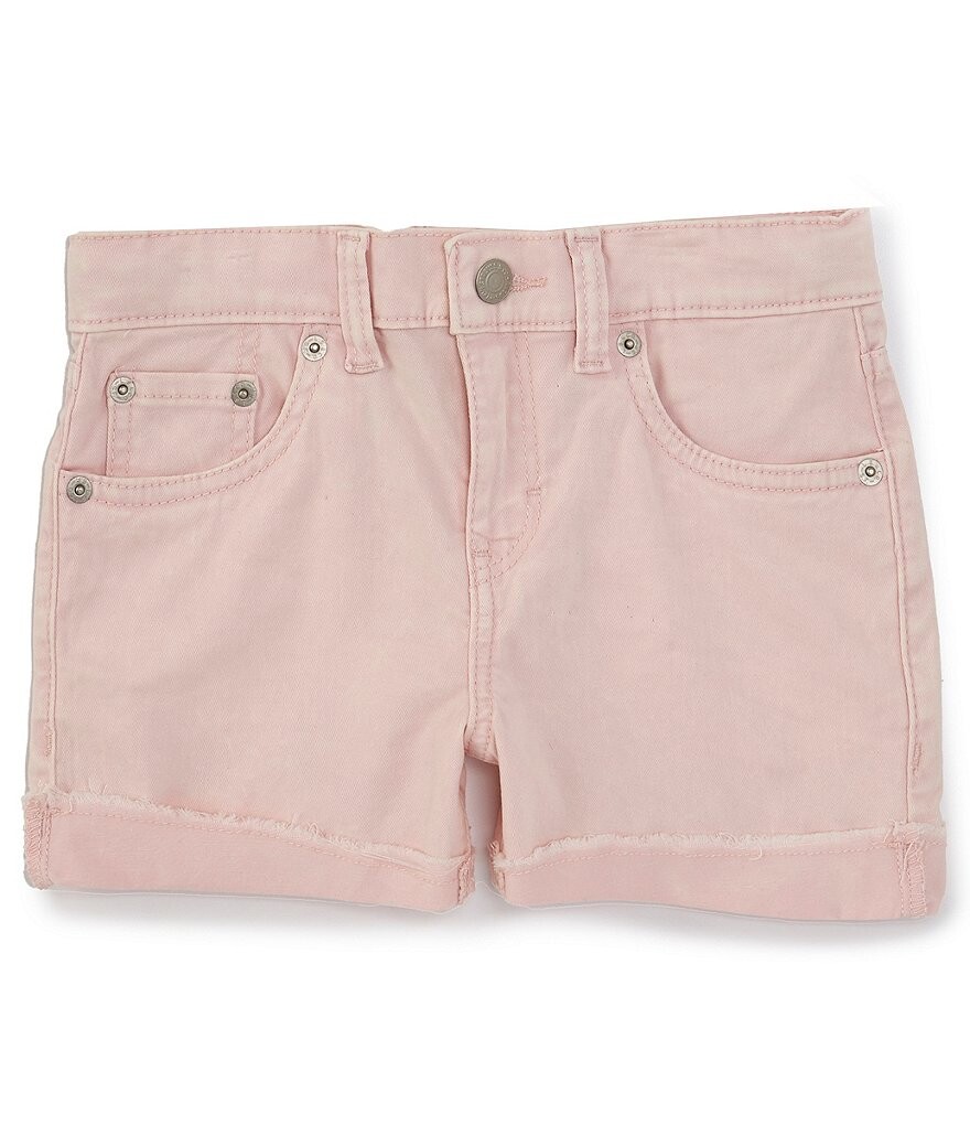 

Шорты для девочек Levi's Big Girls 7–16 с угловыми потертыми манжетами, розовый
