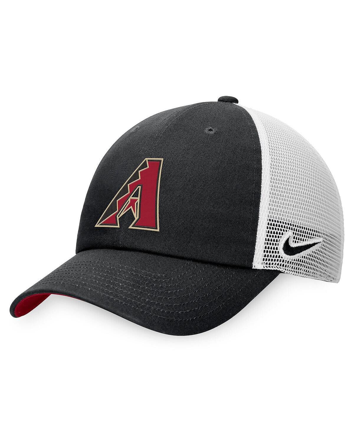 

Мужская регулируемая кепка дальнобойщика черного и белого цвета Arizona Diamondbacks Heritage86 Nike