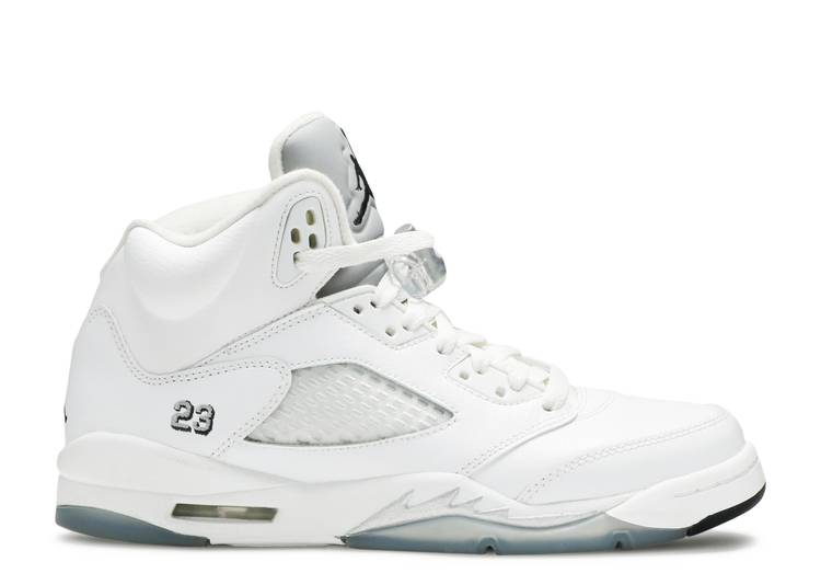 

Кроссовки AIR JORDAN 5 RETRO BG 'METALLIC WHITE', белый