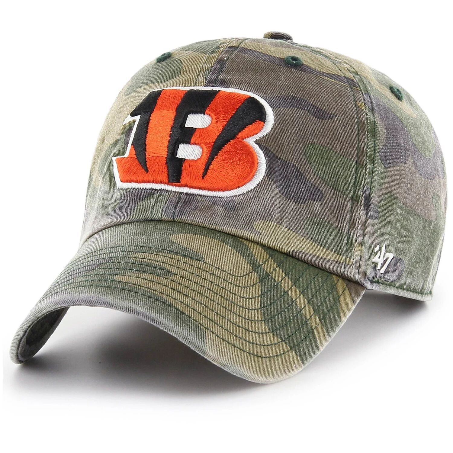 

Мужская регулируемая шапка с камуфляжным принтом '47 Cincinnati Bengals Woodland Clean Up