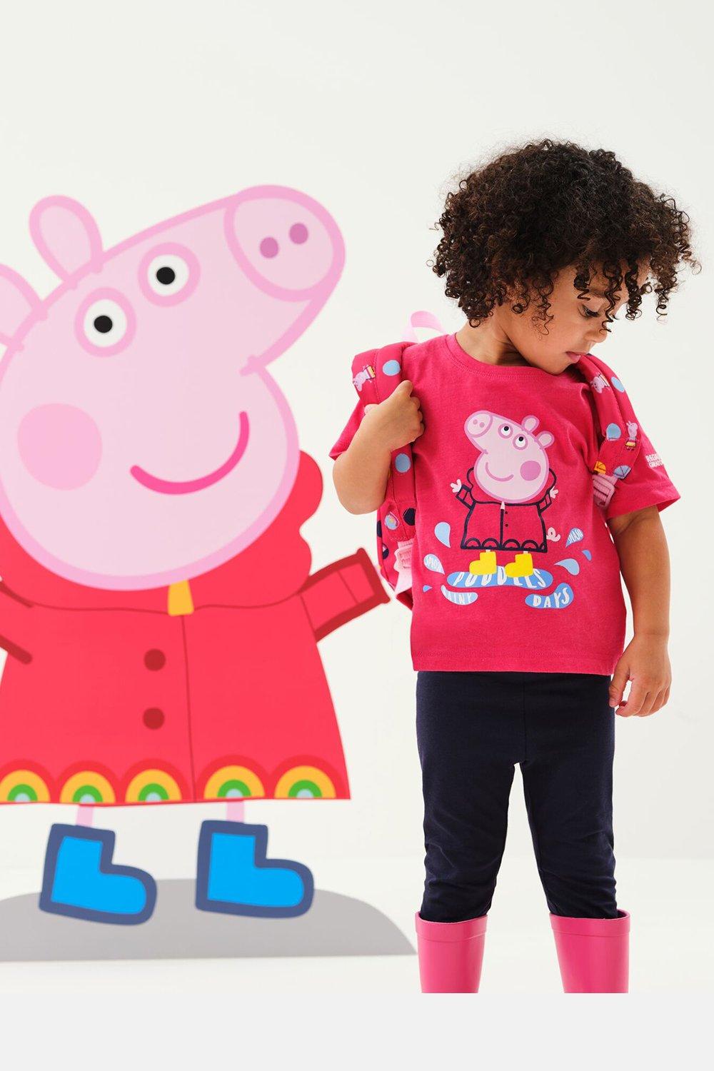 пазлы для малышей свинка пеппа принцесса детская логика Футболка из джерси Coolweave с короткими рукавами и надписью «Свинка Пеппа» Regatta, розовый