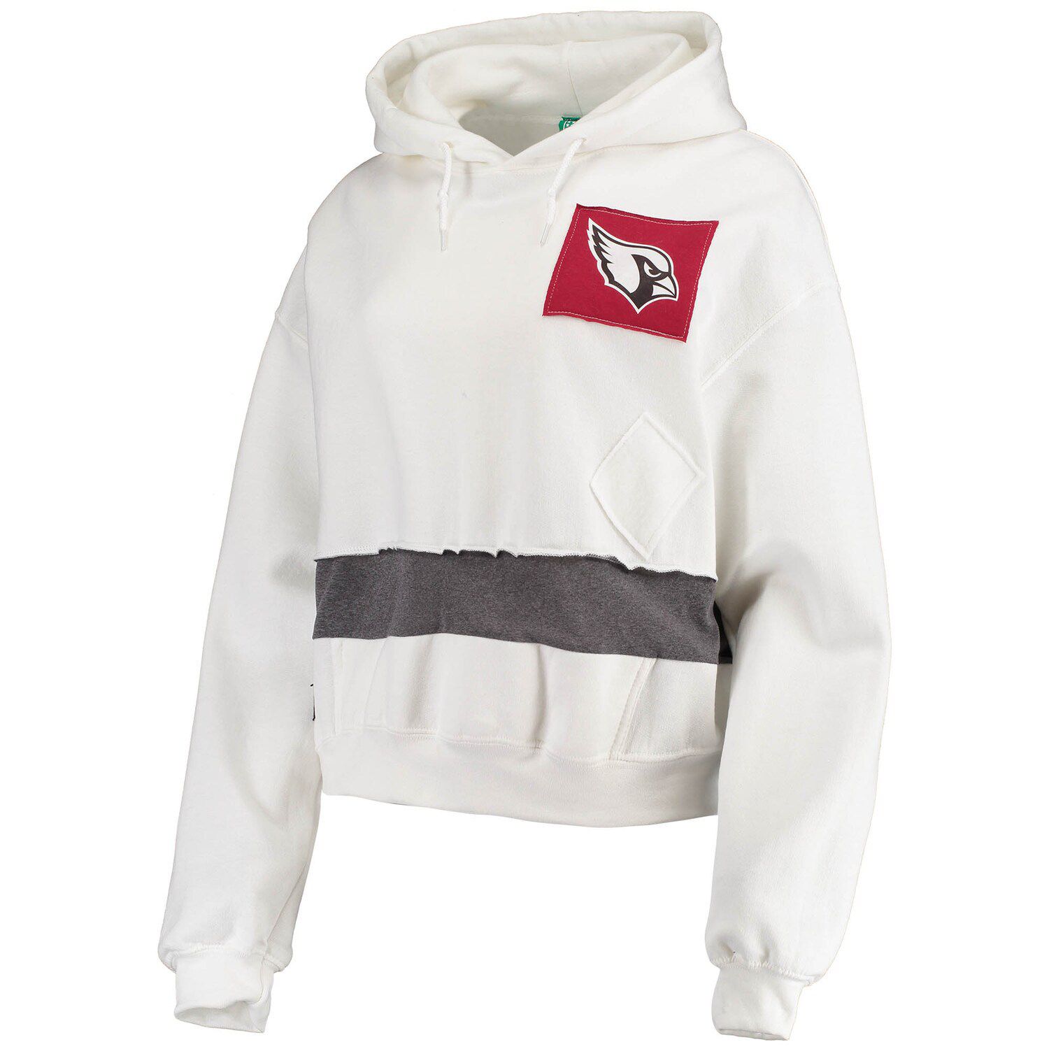 цена Женский укороченный пуловер с капюшоном Arizona Cardinals белого цвета Refried Apparel