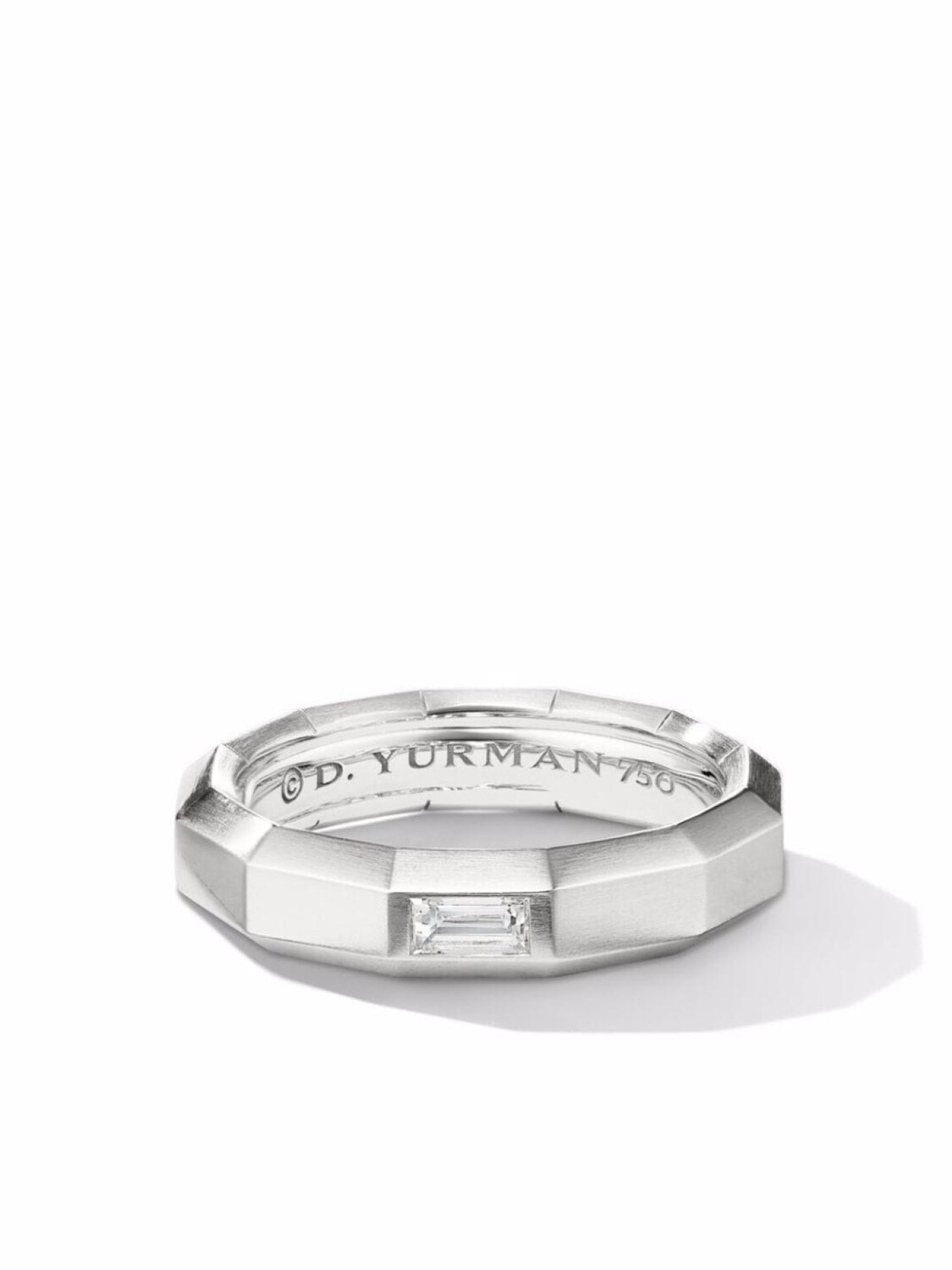 

Кольцо Faceted из белого золота с бриллиантами David Yurman, серебряный
