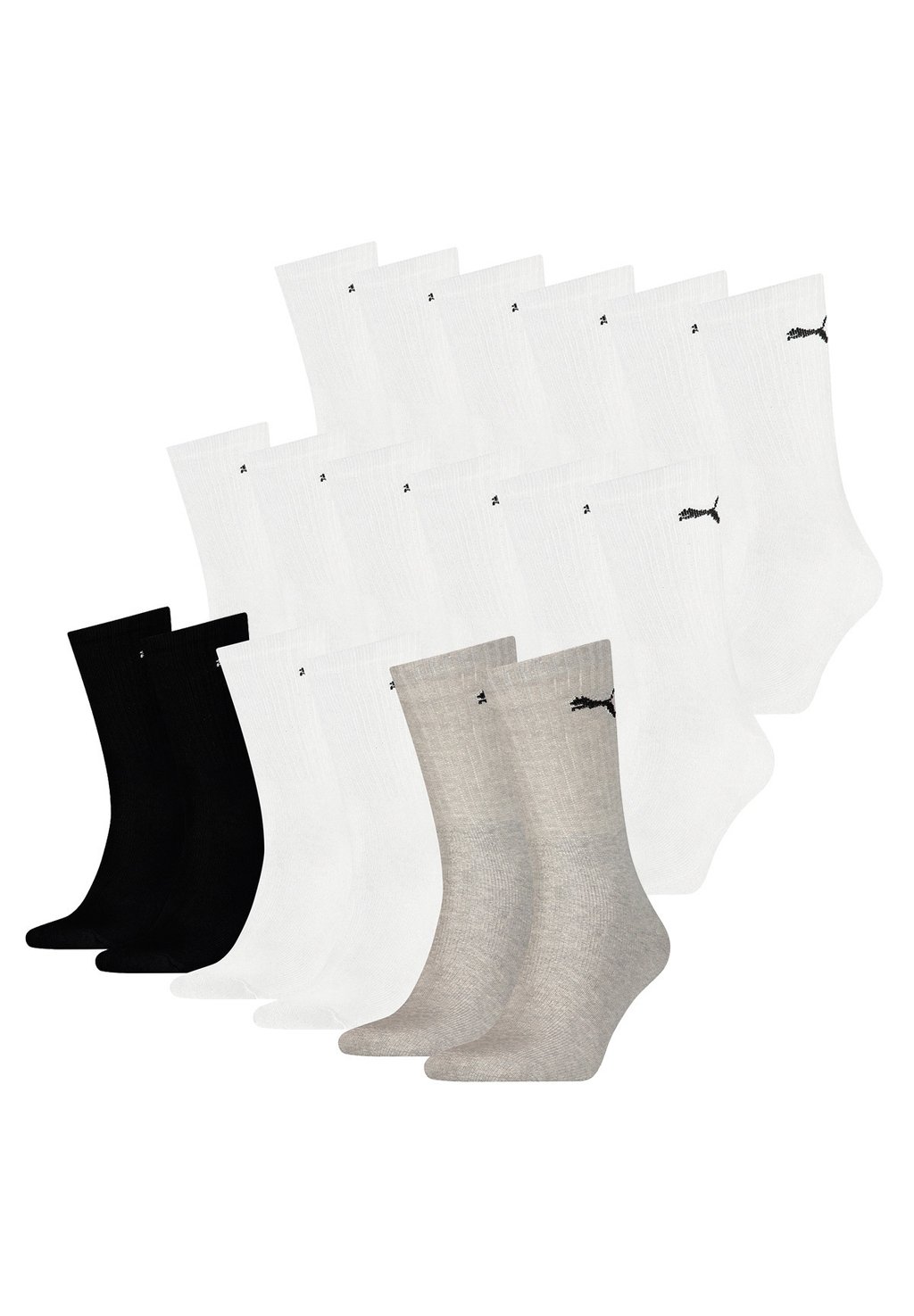 Спортивные носки 18 PACK Puma, цвет white/grey/black