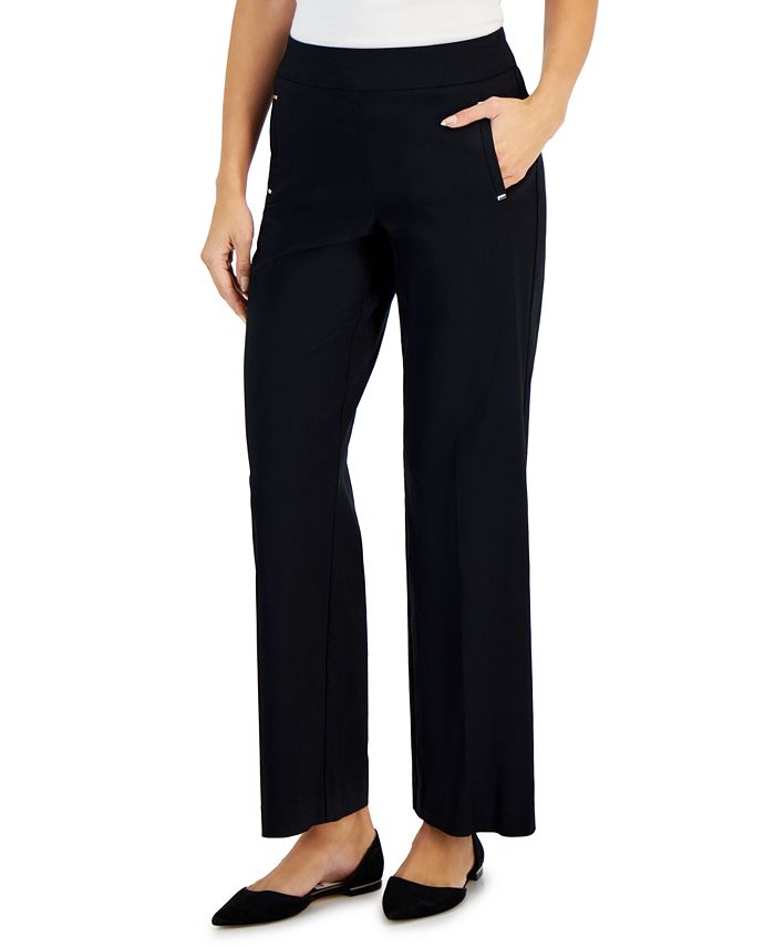 

Женские прямые брюки без застежки JM Collection, черный