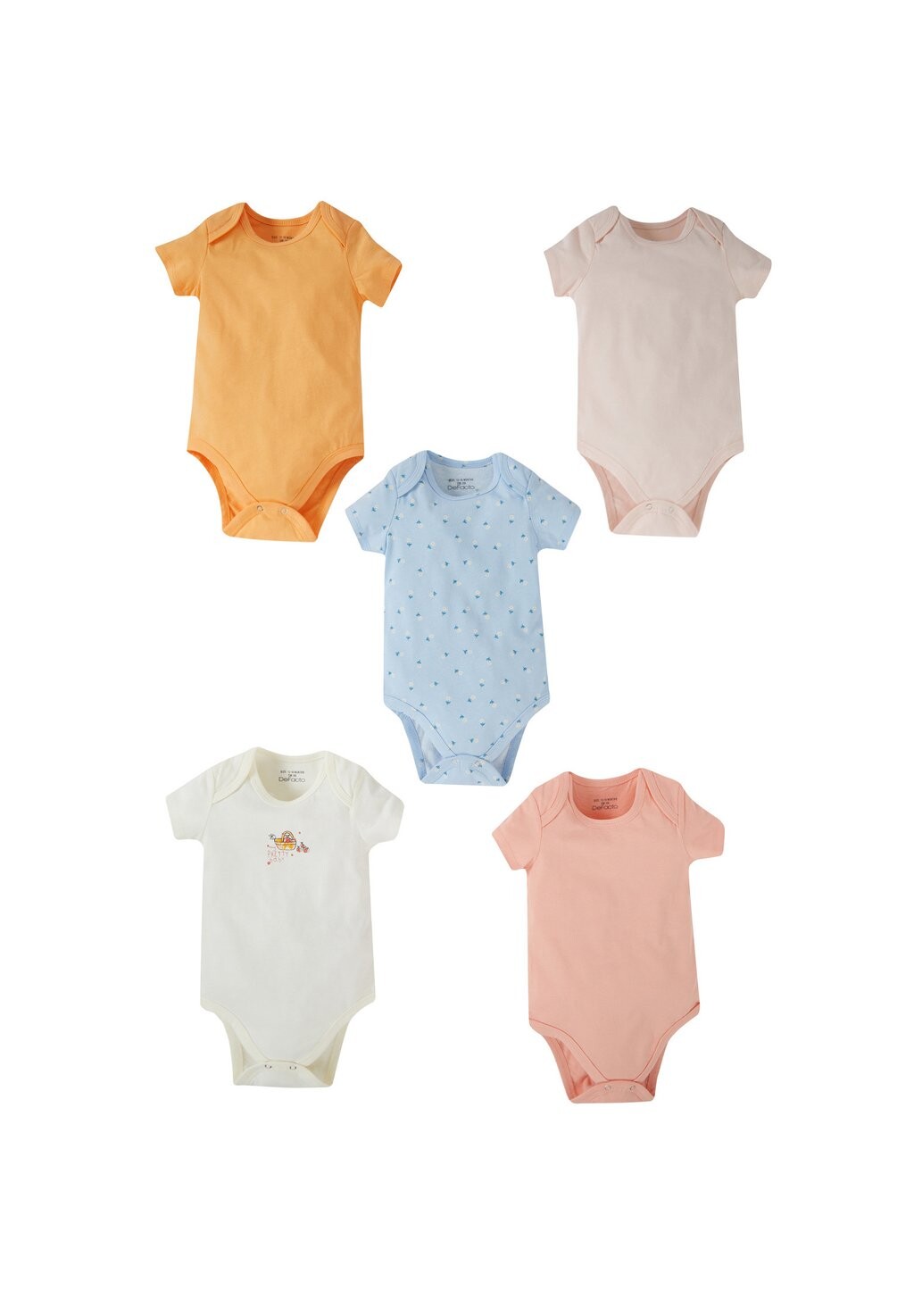 

Боди 5Pack Regular Fit DeFacto, цвет orange