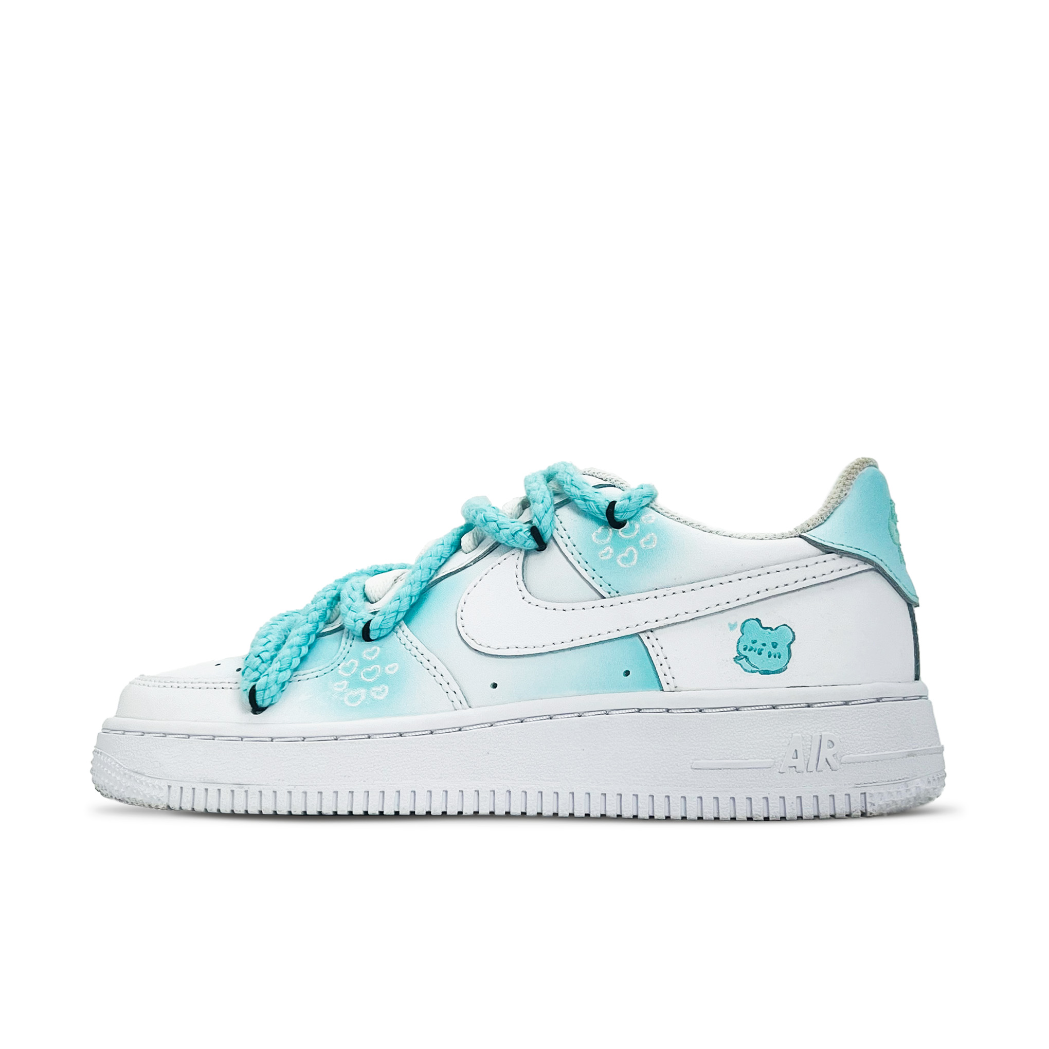 

Кроссовки Nike Air Force 1 Skateboarding Shoes Women's Low-top White/Turquoise, голубой