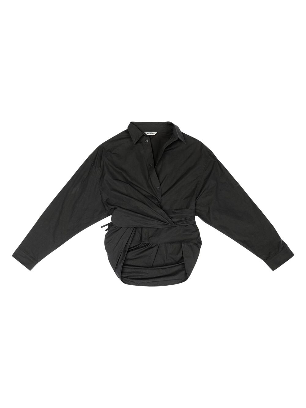 

Рубашка с запахом Balenciaga, черный