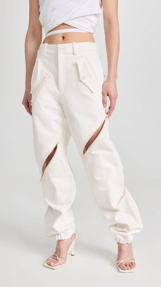 

Брюки Monse Zipper Detail Cargo, белый