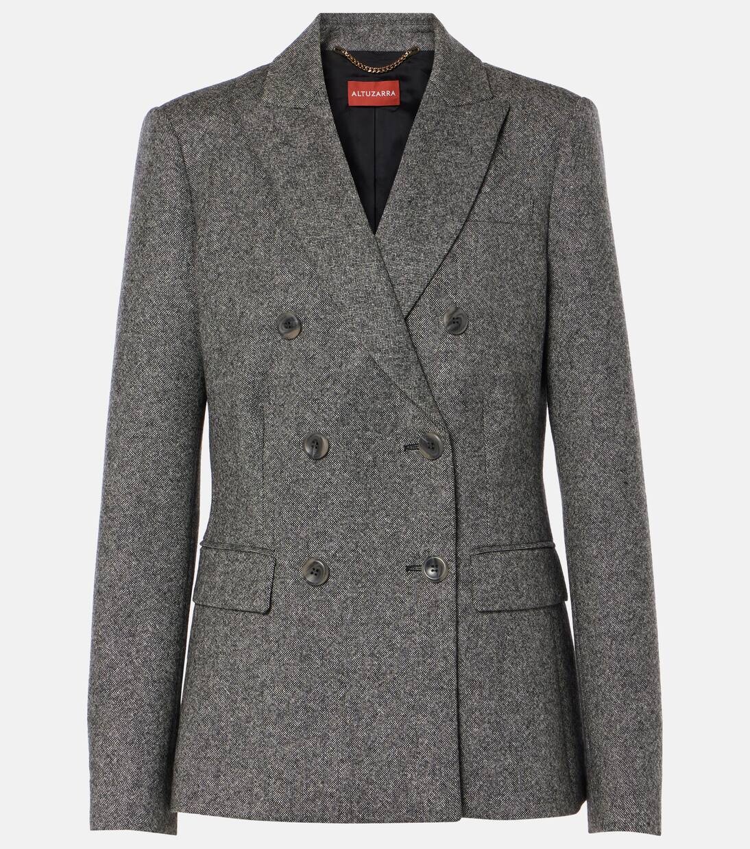 

Пиджак из шерстяного твида Индиана Altuzarra, цвет black tweed