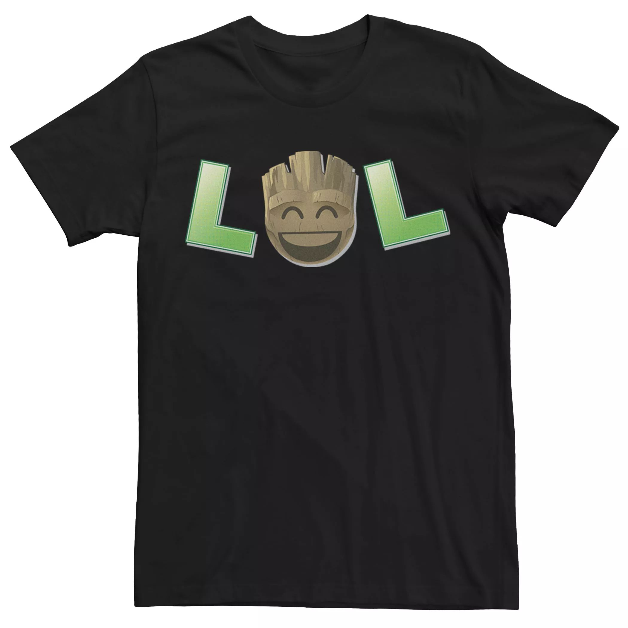 Мужская футболка с рисунком Marvel Happy Groot LOL Emoji