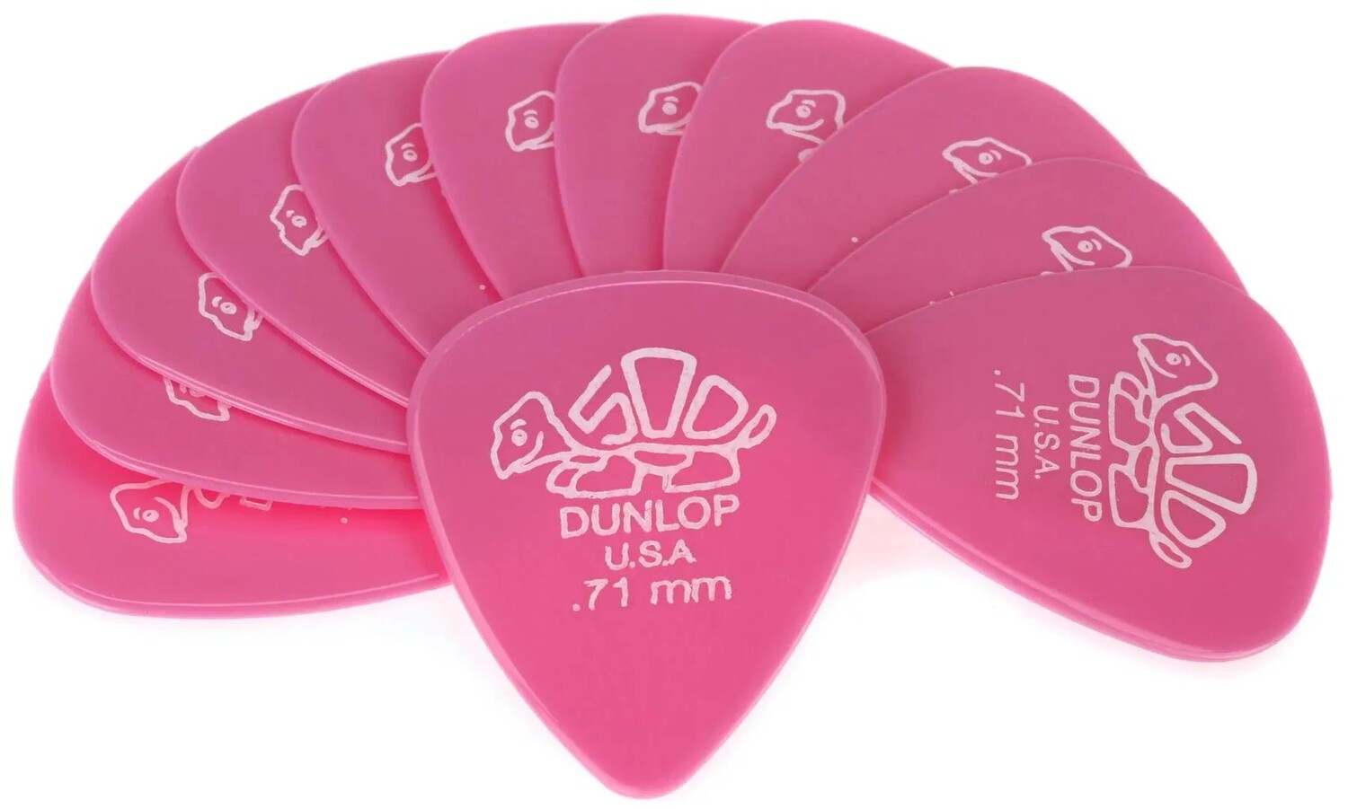 

Медиаторы Dunlop 41P071 Delrin 500, 0,71 мм, розовые, 12 шт.