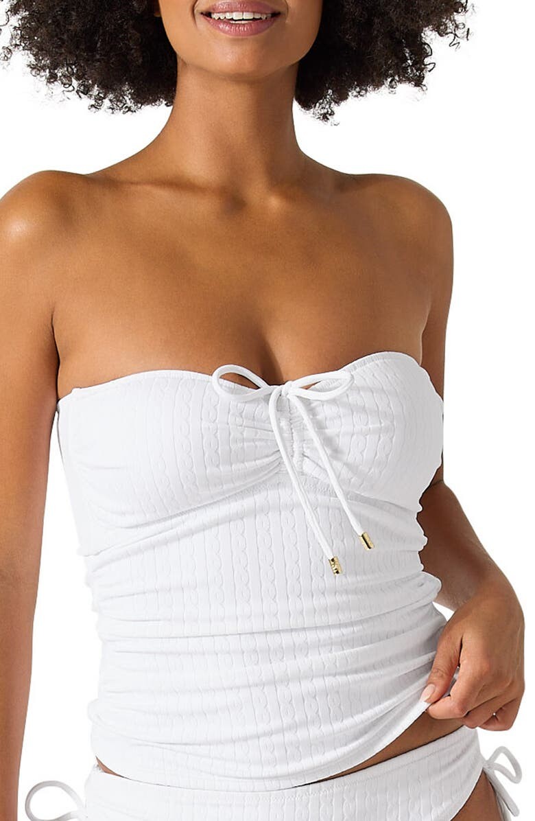 

Купальный топ Bandini с пляжной завязкой спереди TOMMY BAHAMA, белый