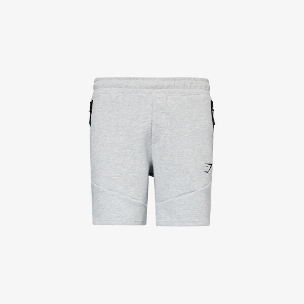 

Шорты из смесового хлопка с логотипом interlock tech Gymshark, серый