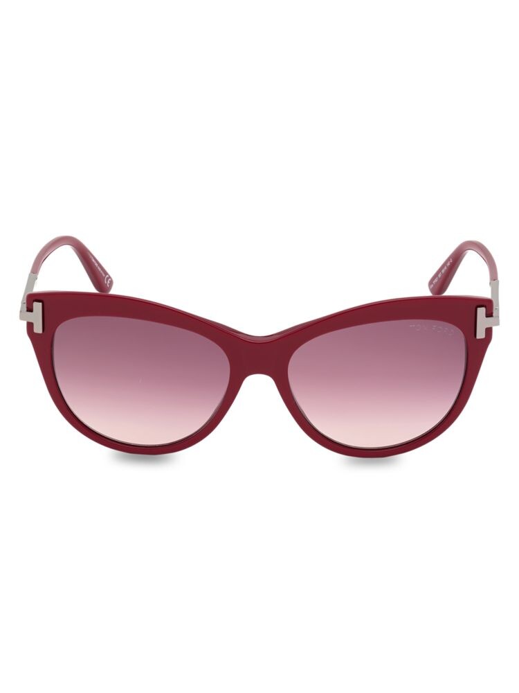 

Солнцезащитные очки «кошачий глаз» 56MM Tom Ford, красный