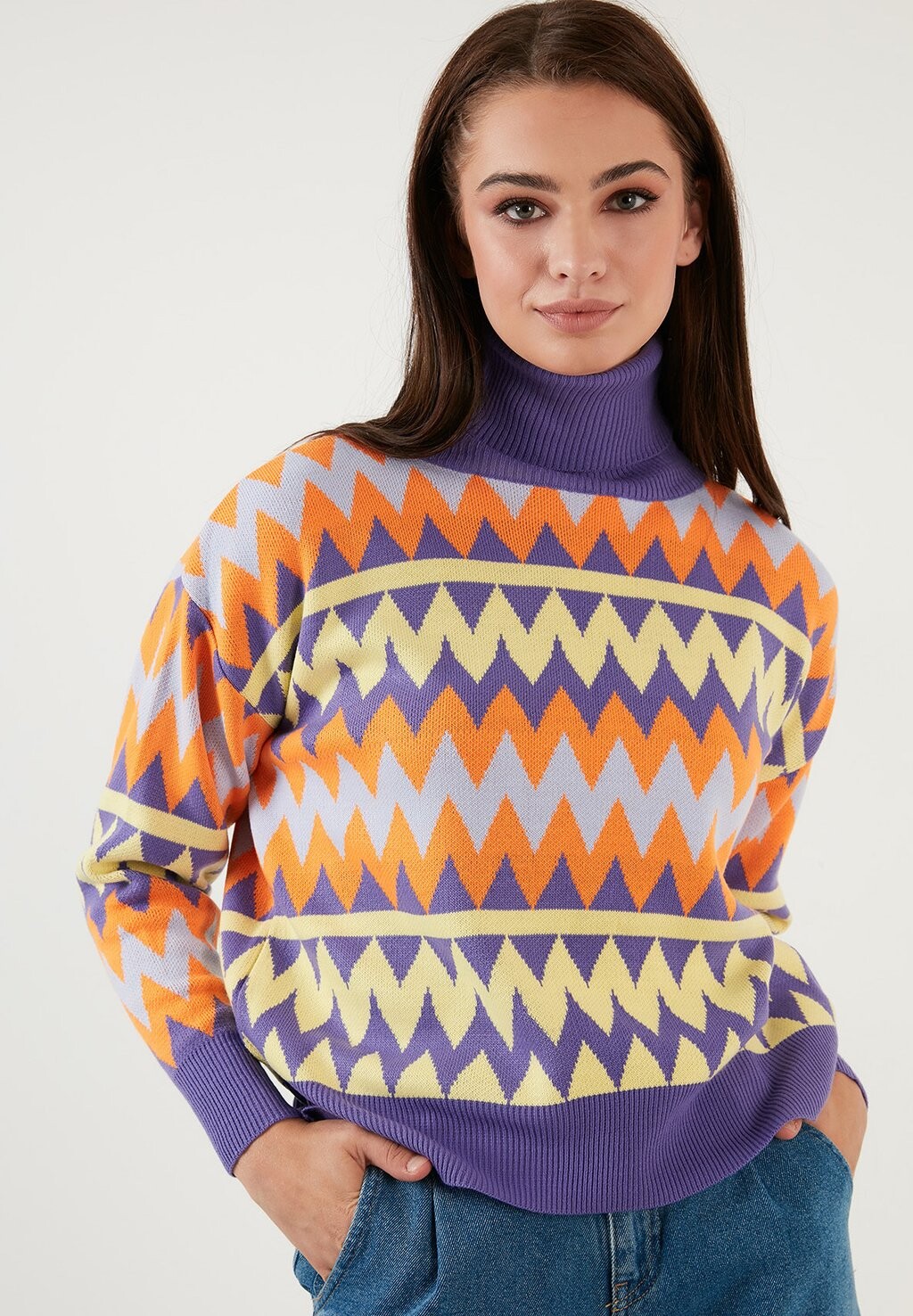 

Свитер LELA Regular Fit, сиреневый, Фиолетовый;коричневый